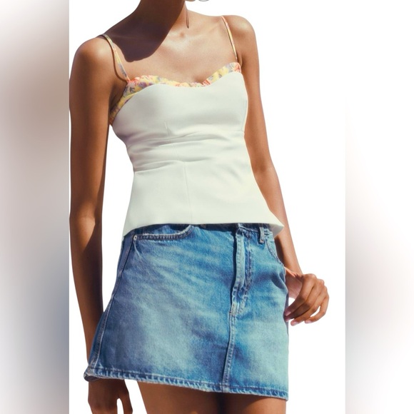 ZARA Denim Mini Skirt, Size Small, Blue - Picture 8 of 10